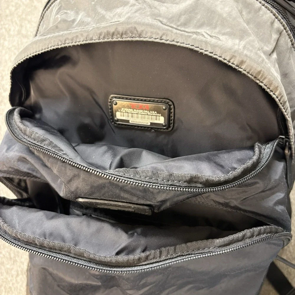 Tumi Backpack Virtue Diligence Black Ballistic Nylon Laptop Work School